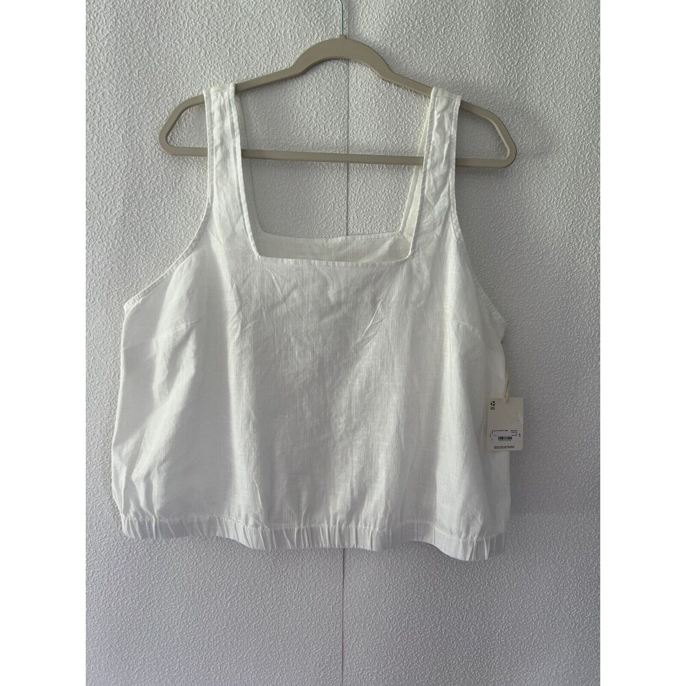 ANA A New Approach Plus Size 0X Women’s tank with elastic bottom 100% Cotton